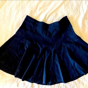 Theory linen a-line skirt